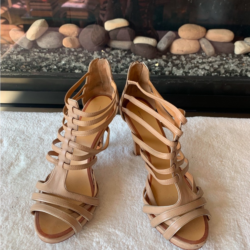 Ann Taylor Nude Strappy Heels